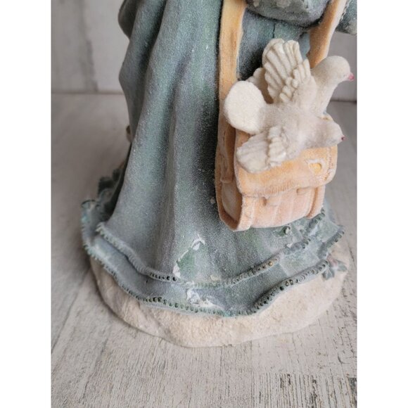 Vintage velvet santa claus dog bird xmas home decor mistletoe - Picture 10 of 14